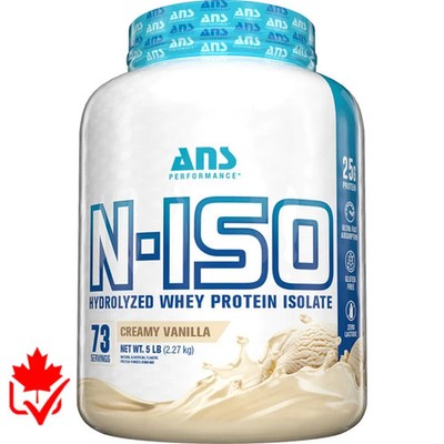 ANS N-ISO Vanilla Flavor Whey Protein Isolate Cleanest Recovery 5lb NEW