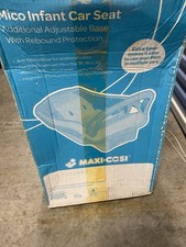 Maxi-Cosi Mico Infant Car Seat Adjustable Base Blue White Rebound Protection
