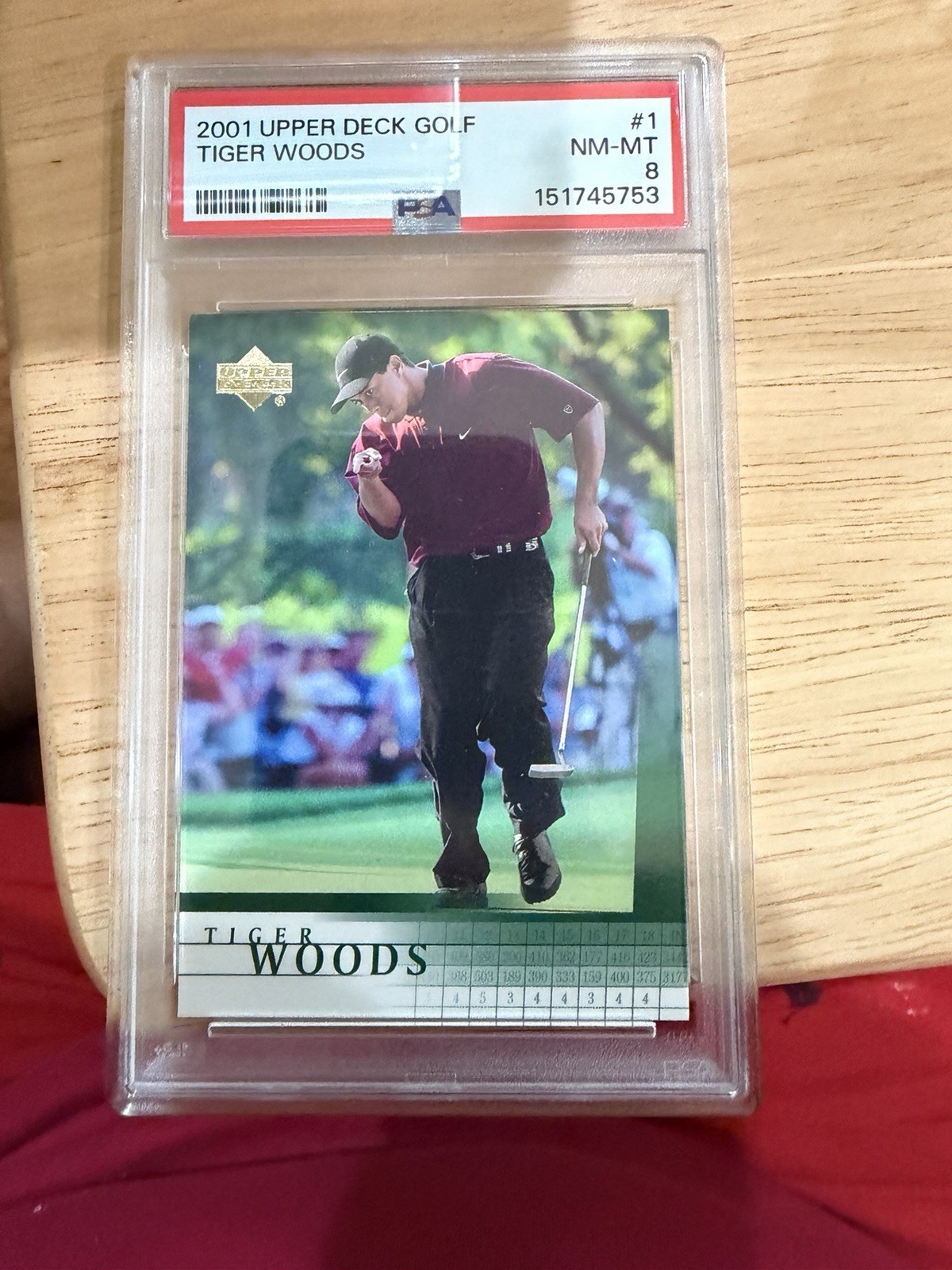 2001 Upper Deck UD PGA Golf #1 Tiger Woods Rookie PSA 8 NM-MINT Nice RC Card