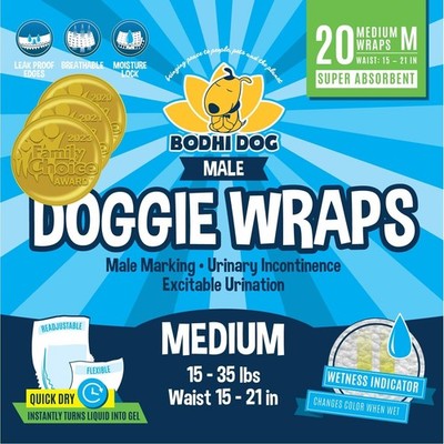 Disposable Male Dog Diapers Super Absorbent Leak-Proof Pee Wraps Adjustable