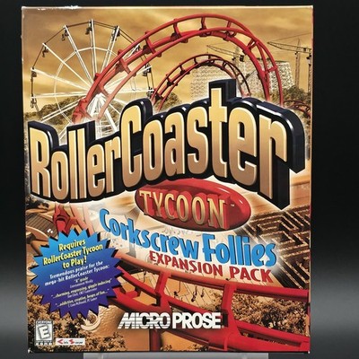 RollerCoaster Tycoon: Corkscrew Follies, 1999, Big Box, New & Sealed