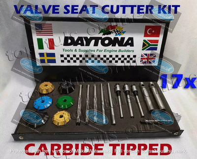 #ad #ad 17x FORD FIESTAESCORT 3 ANGLES CUT VALVE SEAT CUTTER KIT CARBIDE TIPPED BOXED $237.99