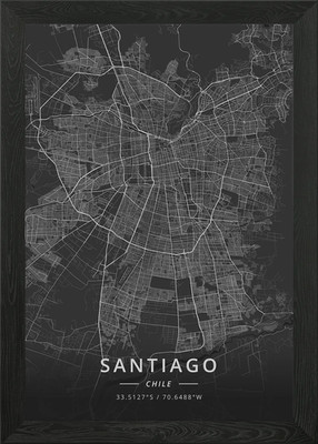 Santiago, Chile Gerahmtes Wandbild Poster Leinwanddruck Bild