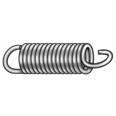 Zoro Select 1Nan9 Ext Spring, Cot, Stl, 1 3/4 Oal, 1/2 Od, Pk6,  1Nan9