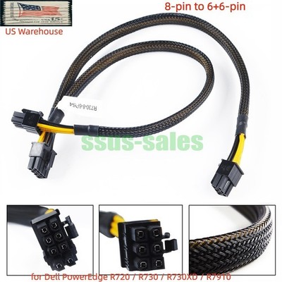 N08NH GPU Power Cable 8Pin to Dual 6Pin PCIe Adapter 35cm for Dell R730 R720 US
