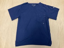 Grey  s Anatomy Scrub Top Unisex Medium Chest Pockets Navy Blue