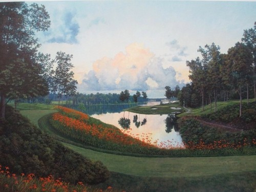 The President's Cup 2000 Robert Jones Golfschläger Lithographie Ken Venturi USA - Bild 2 von 6
