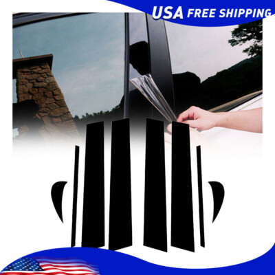 #ad 8PCS Pillar Post Window Door Trims Covers Gloss Black For 2018 2022 Toyota Camry $15.99