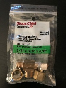 3/8” Compression Tee Adapt-A-Valve Sioux Chief tomahawk (Tee For Water Supply)