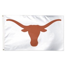 Bandera/bandera blanca de la universidad NCAA de 3x5 pies para fanáticos de Texas Longhorns