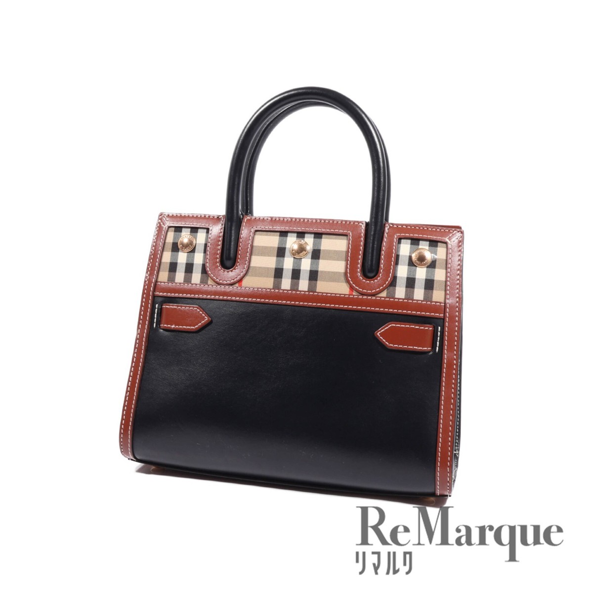 BURBERRY Mini handbag shoulder bag 2WAY 8025266 Black Brown BURBERRY Mini handbag shoulder bag 2WAY 8025266 Black Brown