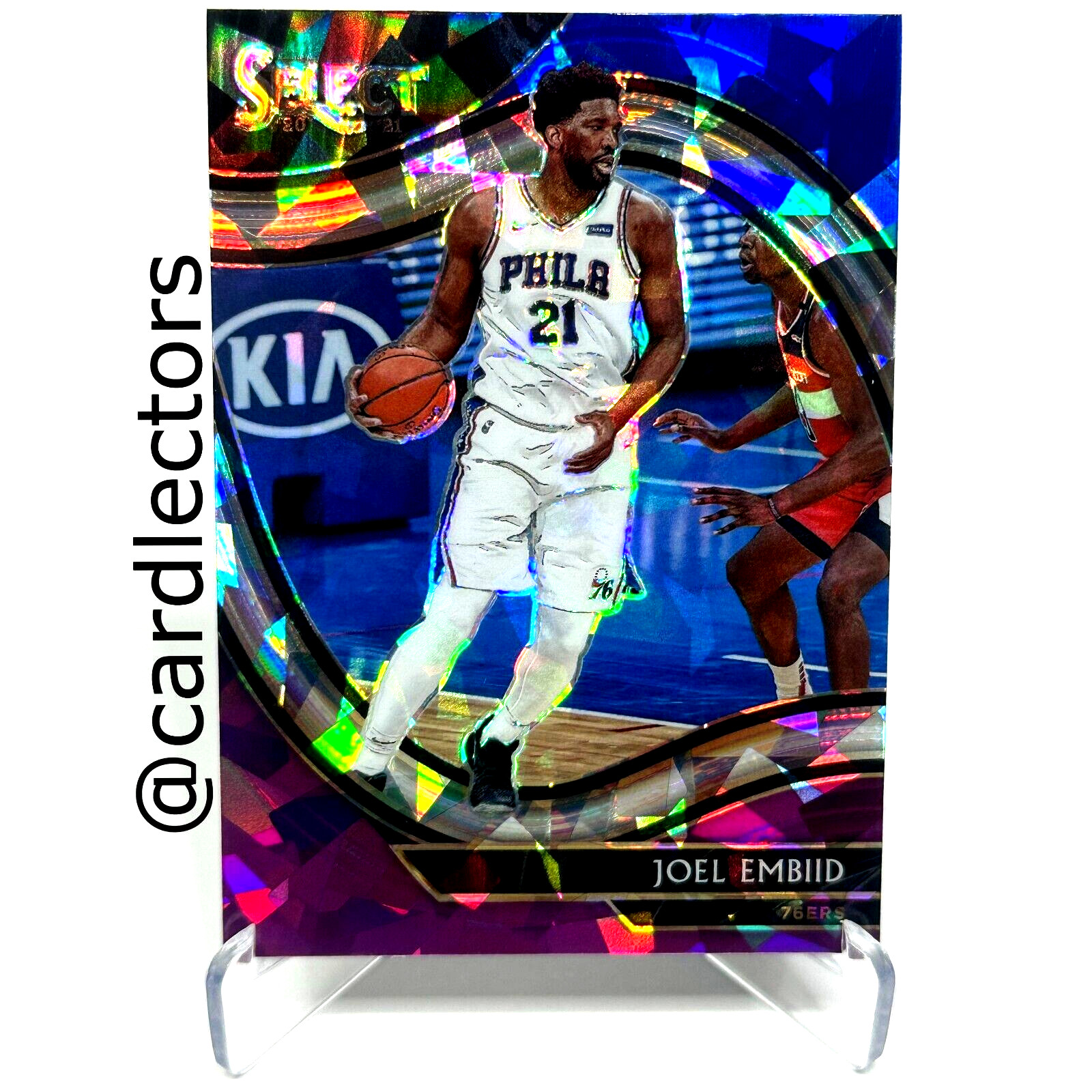 2020-21 Panini Select JOEL EMBIID #216 Courtside Blue White Purple Ice PRIZM