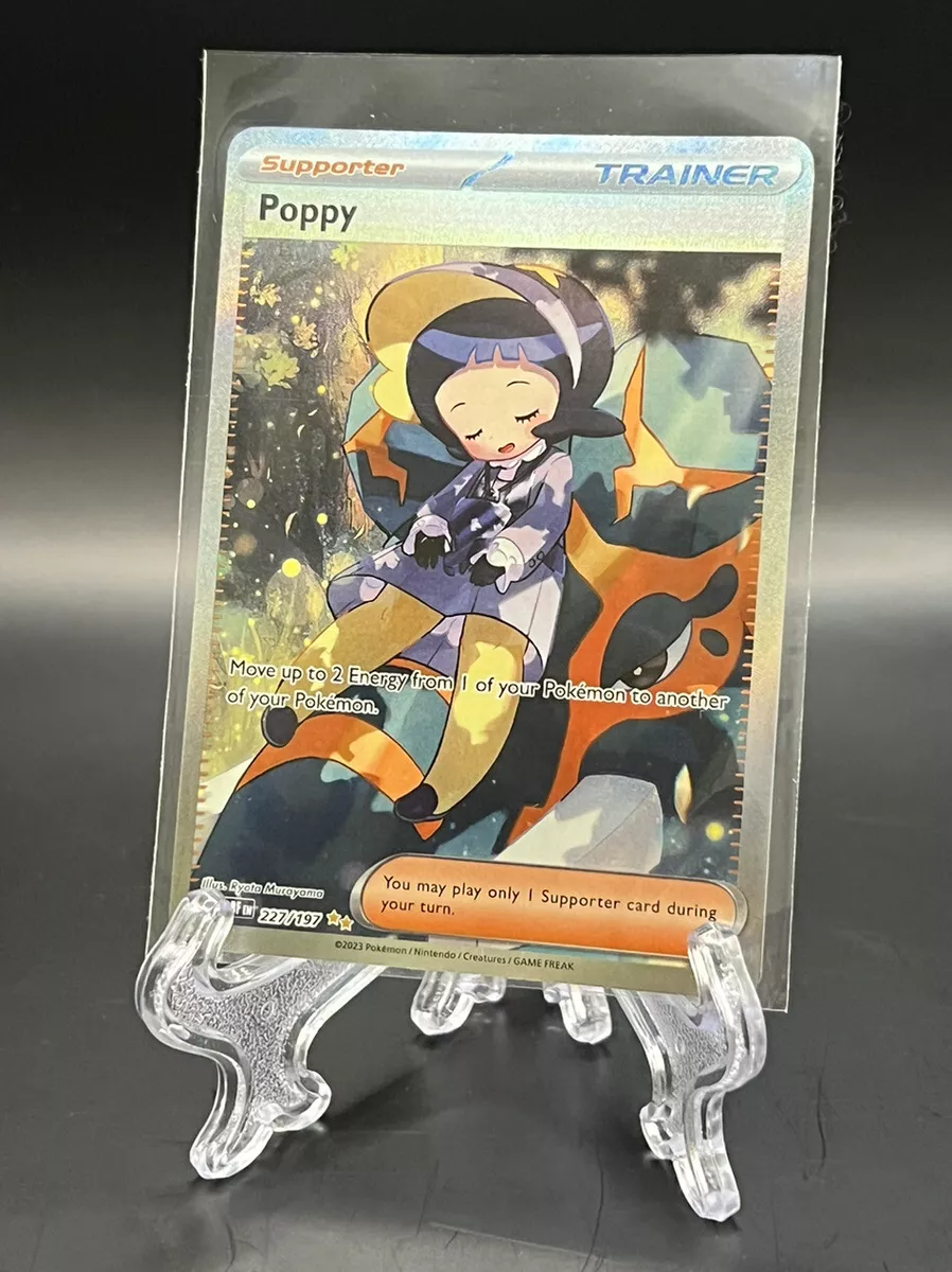 Pokemon TCG Obsidian Flames 227/197 Poppy Full Alternative Art Rare Trainer  Card