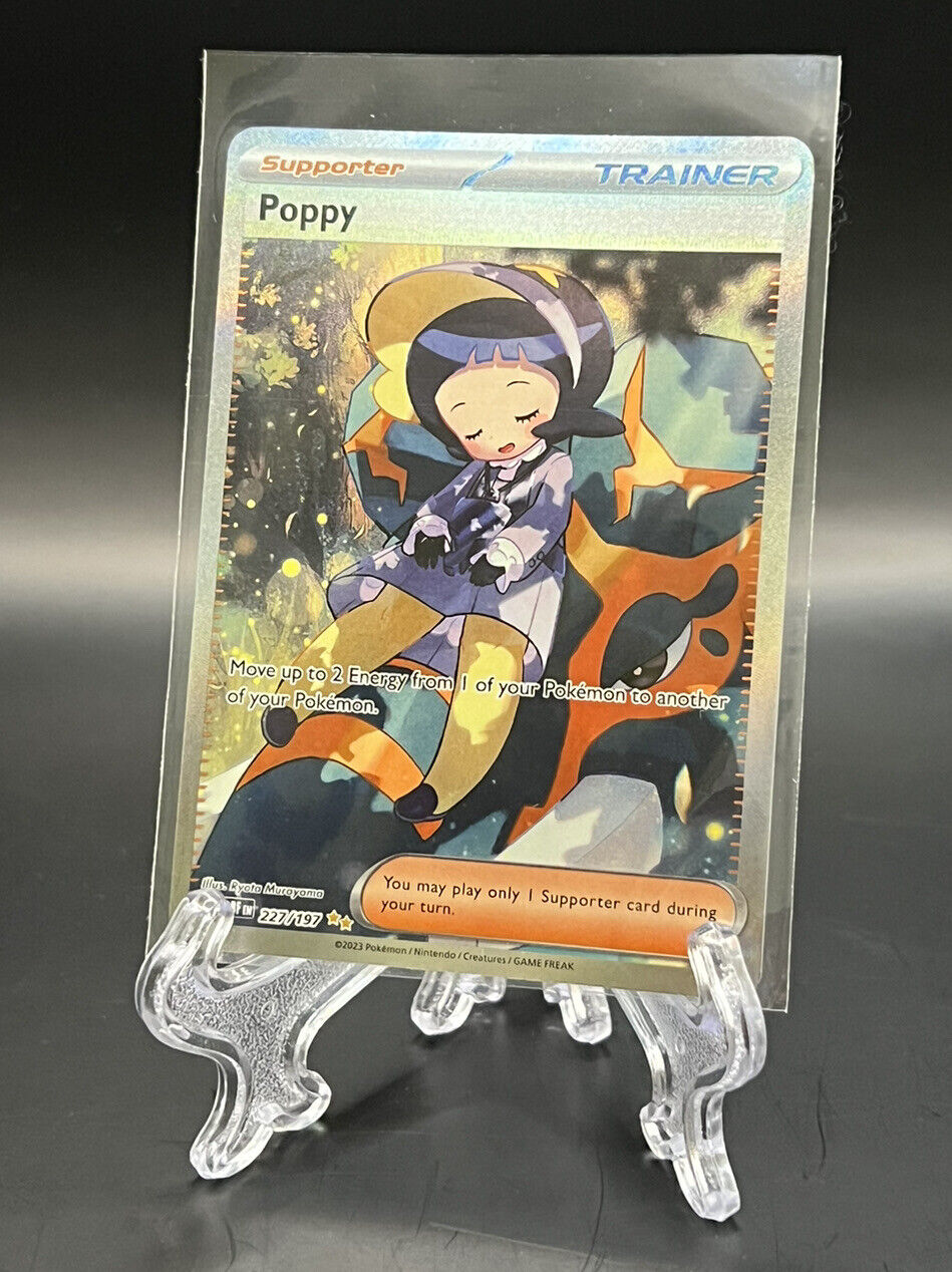 Pokemon Obsidian Flames - Poppy Ultra Rare Trainer Full Art #220/197 PSA 10  GEM