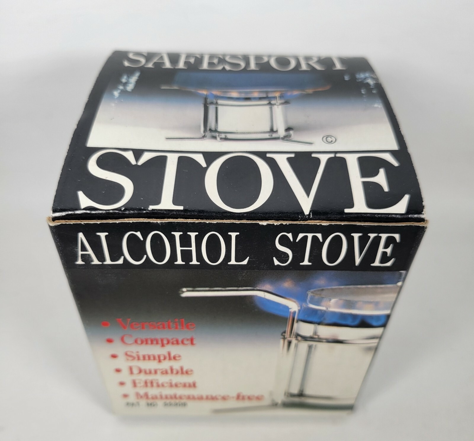 Vintage Safesport Compact Alcohol Camping Stove Stainless Folding