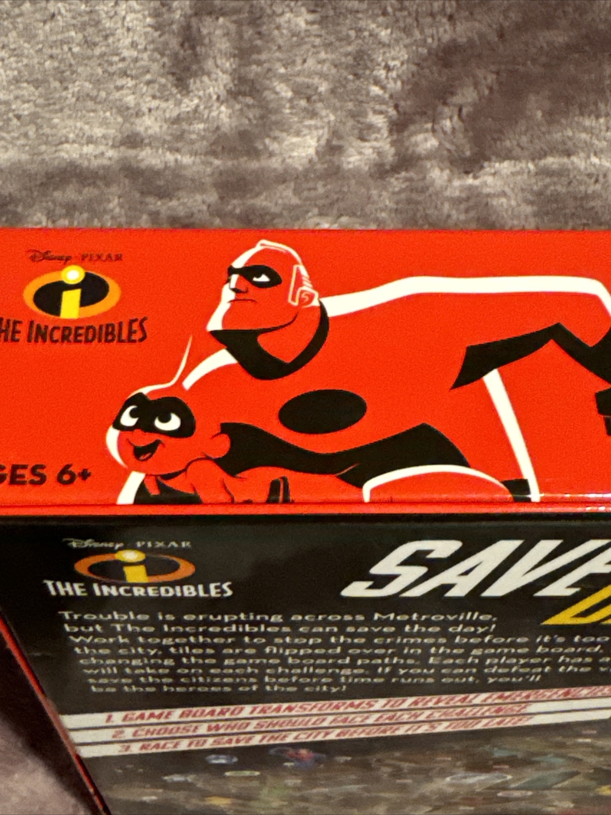 Disney Pixar The Incredibles Movie Save The Day Kids Family Board Game Age 6+NEW