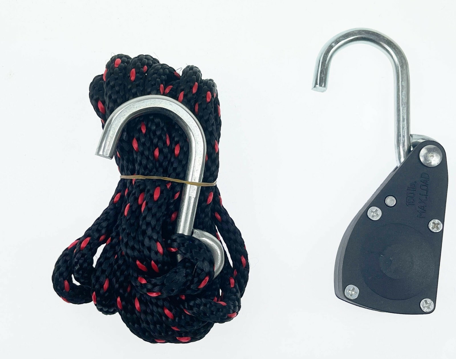 Canoe Bow Stern Tie Down Straps Rope Hanger Set, 2 Sets