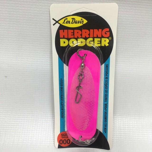 Luhr Jensen Les Davis Herring Dodger 000 Pink Fishing Lure NOS 5140030