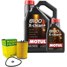 6L Motul 8100 X-CLEAN+ 5W-30 Mann Filter Motor Oil Change Kit for SportWagen TDI
