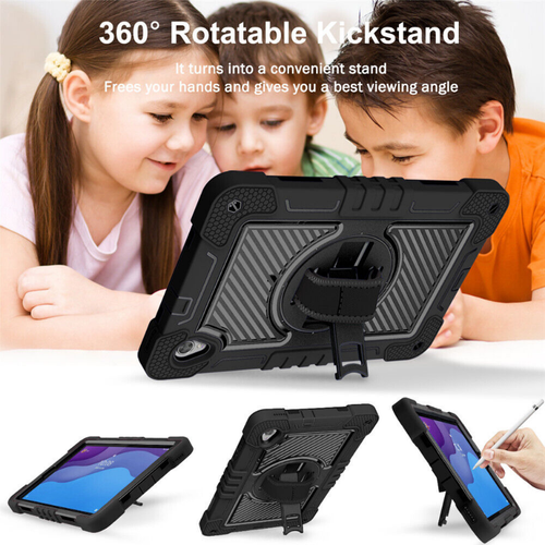 For Lenovo Tab M10 HD 2nd Gen Tablet Heavy Duty Stand Case Rotate Cover Strap - Picture 16 of 70