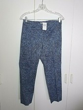 J. JILL LADIES CROPPED BLUE STRETCH PANTS-4P-NWT-LINE THROUGH BRAND NAME-GREAT