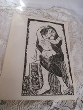 1980 ( S. R&ouml;ssel )  :: gro&szlig;er Holzschnitt : Die Mutter : in SCHWARZ