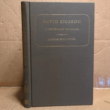 1968 David Ricardo A Centenary Estimate Vintage Economic Book Great Condition