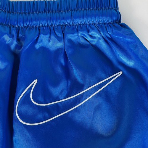 Vintage 90s Nike Unisex Size M (8-10) Soccer Nylon Soccer Shorts Royal Blue - Picture 9 of 11