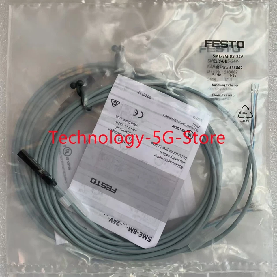 New Festo SME-8M-DS-24V-K-2.5-OE 543862 Cylinder Mounted Proximity Sensor - Image 3 of 4