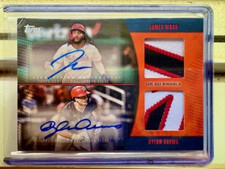 2025 Topps Series 1 - M/L Material Dual Autos - James Wood/Dylan Crews - RPA /25