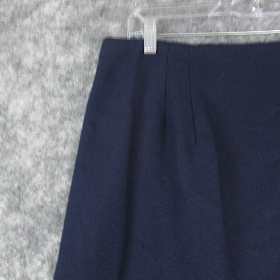 Falda The Villager Mujer 16 Azul Sólido Midi Cremallera Trasera Patada Plisada Forrada Carrera Foto 2 de 4