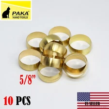 10 PCS - Brass Compression Sleeve, Tube OD 5/8" ( 16 MM)