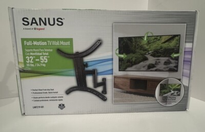 Sanus Full Motion Indoor Wall TV Mount Fits TVs up to 55-in LMF219B1 New