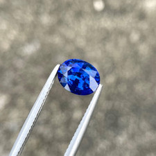 Natural 10 Ct  Ceylon Blue Sapphire Unheated Oval Cut Certified Loose Gemstone