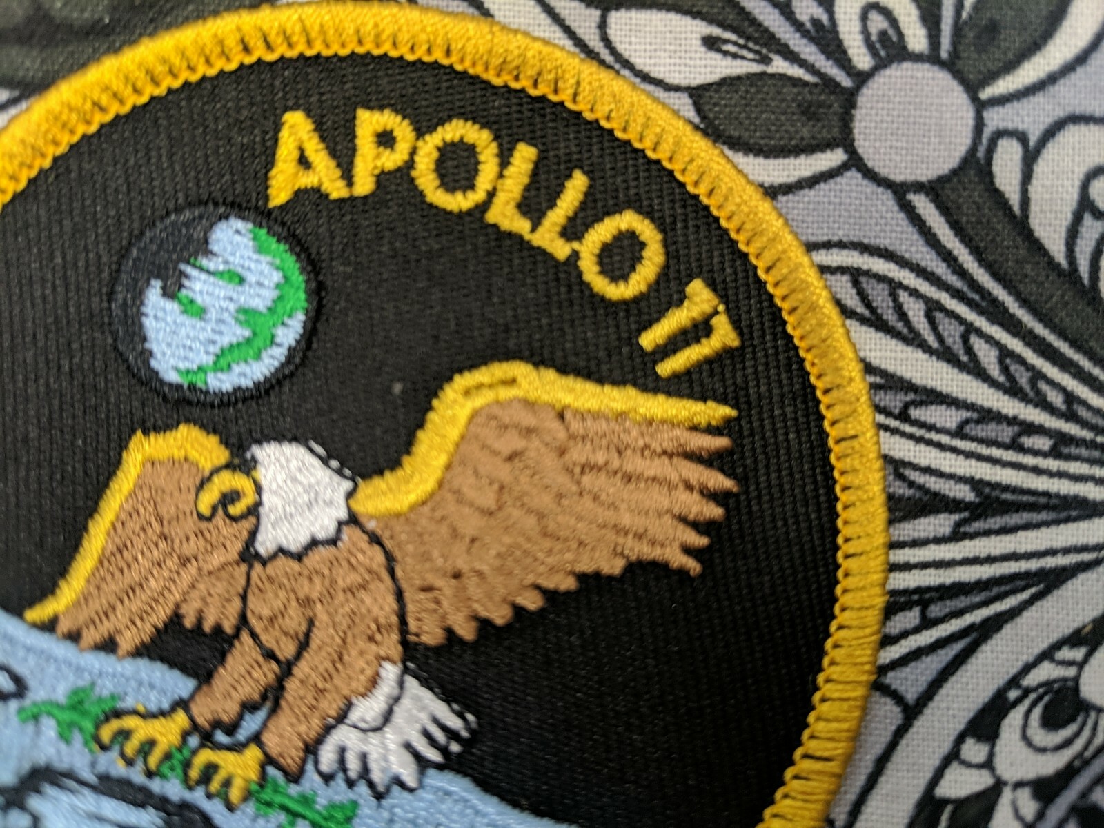 Authentic Apollo 11 AB Emblem Nasa SPACE Mission PATCH Armstrong-Aldrin-Collins