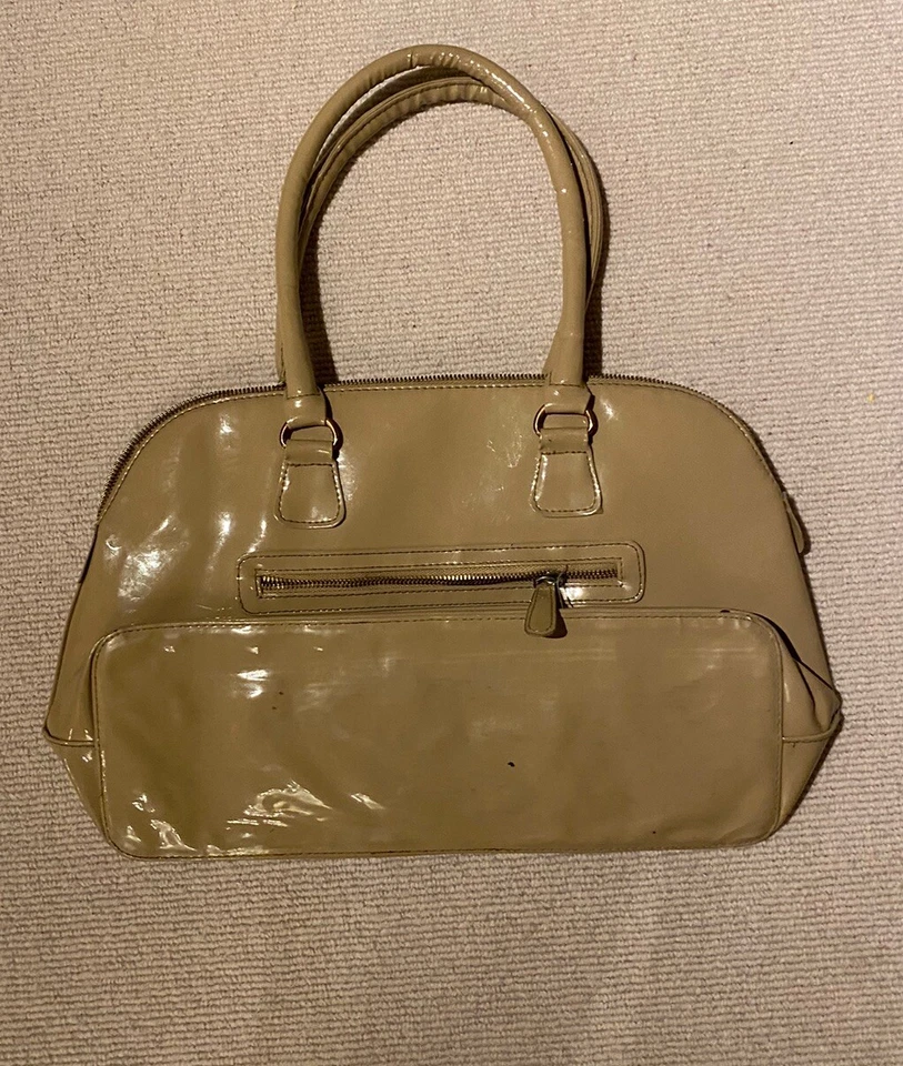 Patent bowler Bag Leather Look beige - Used - Image 2 of 3