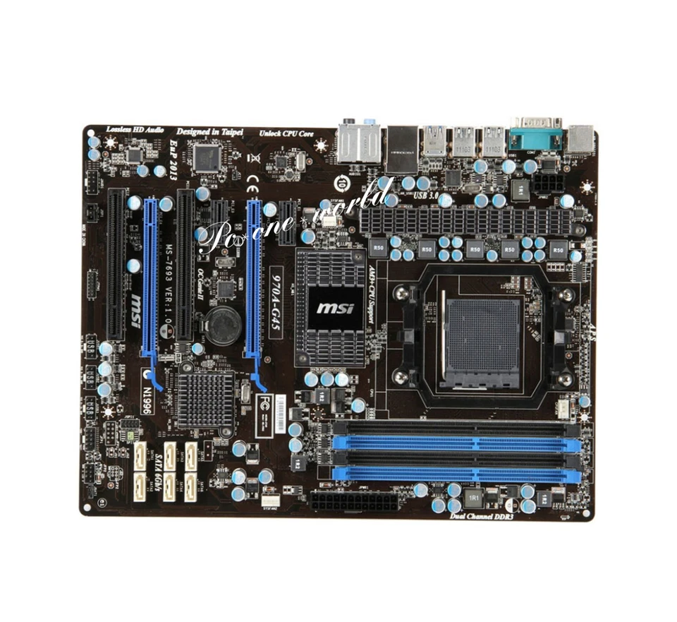 MSI 970A-G45 Motherboard AMD 970 Socket AM3+/AM3 DDR3 DIMM USB3.0 SATA III ATX - Image 4 of 4