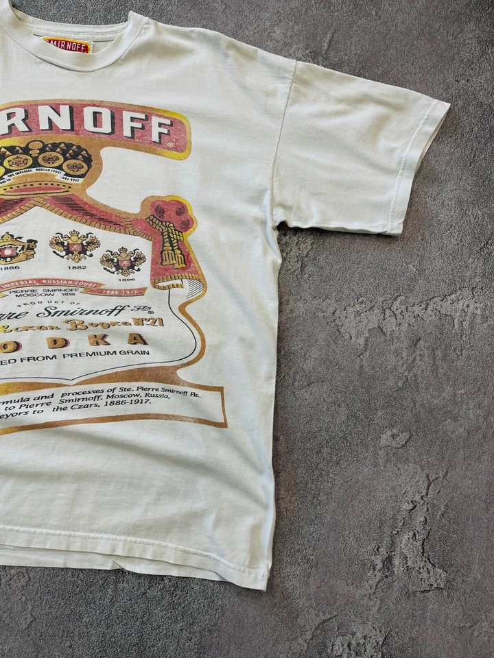 Camisa Estampada Vintage Años 90 Smirnoff Vodka Promo Talla L Foto 2 de 4