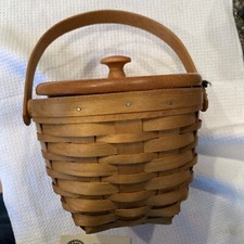 Bradford Basket Co Basket w/ Lid & Handle - Signed & Dated 1999