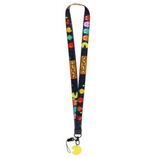 Classic Arcade Pac-Man Game Themed Lanyard ID Badge Key Holder Neck Strap