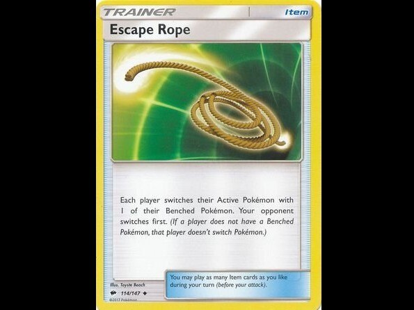 3*Pokemon Card - Escape Rope - 114/147 - Burning Shadows | eBay