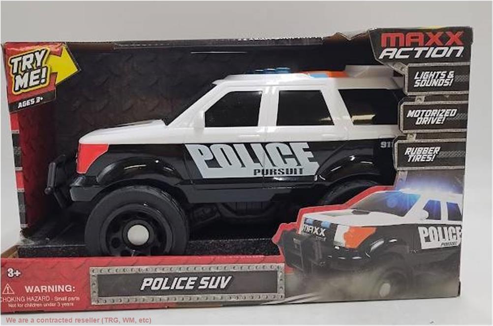 Maxx Action Large Police SUV Lights - Sounds Motorized Rescue Vehicle.SEE DET...