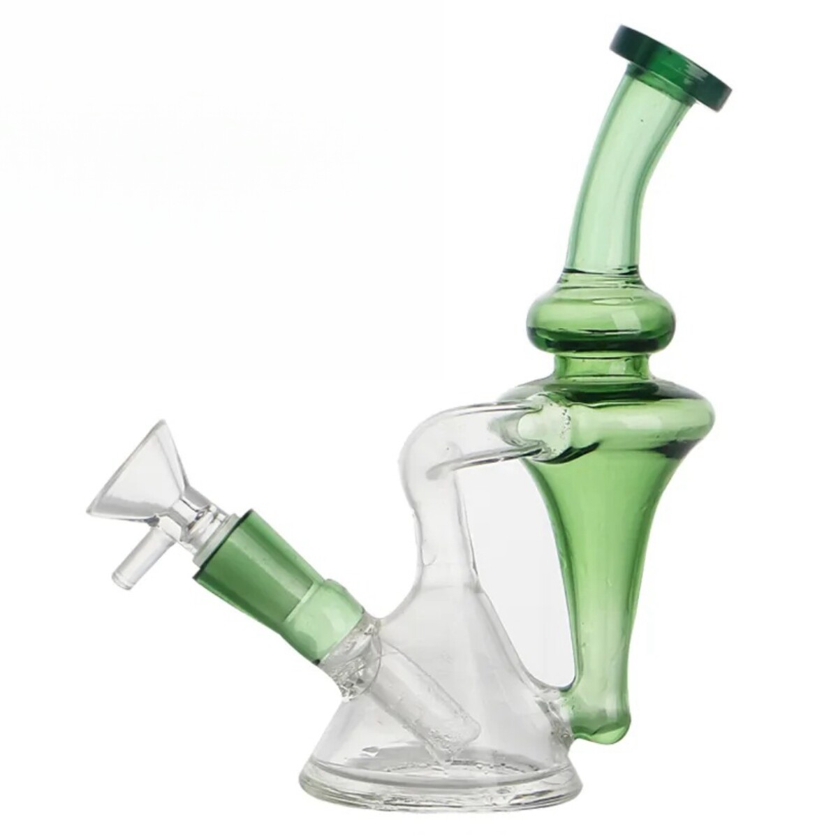 Inline Recycler Glass Water Bong Pyrex Hookah Pipe Percolator Bubbler Beaker