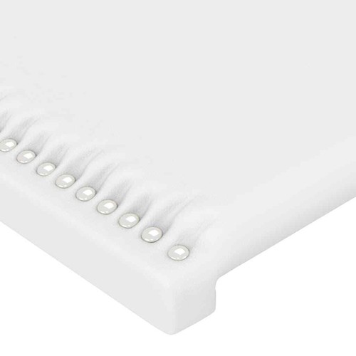 LED Kopfteil Weiß 180x5x78/88 cm Kunstleder - Bild 5 von 6