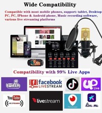 Podcast Equipment Bundle Condenser Microphone Bundle - Black|gold