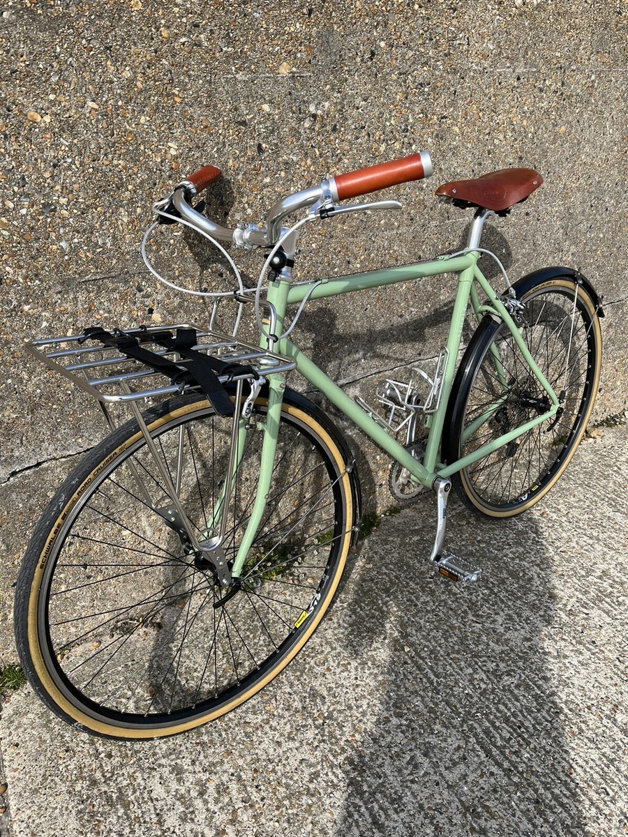 Temple Cycles Bike Adventure Lichen Green with Brooks saddle