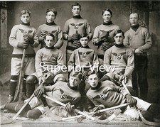 Old Time Hockey Players Vintage Hockey Team Photo Old Sticks Pads Calumet MI WOW