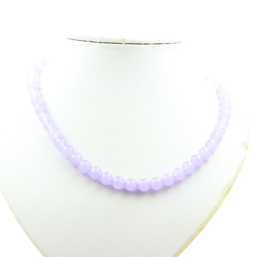 Collier Perles De Bois Et Calcédoine Orange 8 Mm - Chaine En Acier Inoxydable - Marque A Bijoux, Neuf Avec Étiquettes