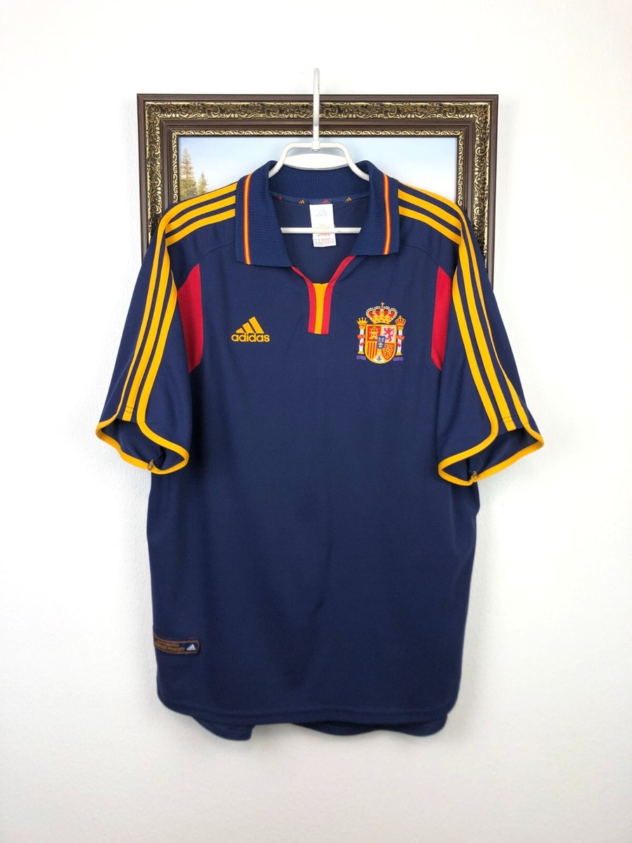 専用90s adidas soccer SPAIN game shirts Spain Away football shirt 1999 Soccer Adidas Mens Jersey Camiseta