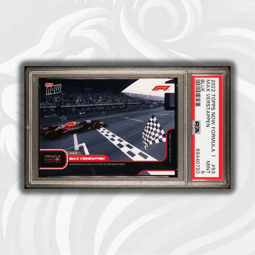 PSA 9 - /10 Max Verstappen #53 - Blue - Wins Home GP - 2022 Topps Now F1 - Picture 1 of 5